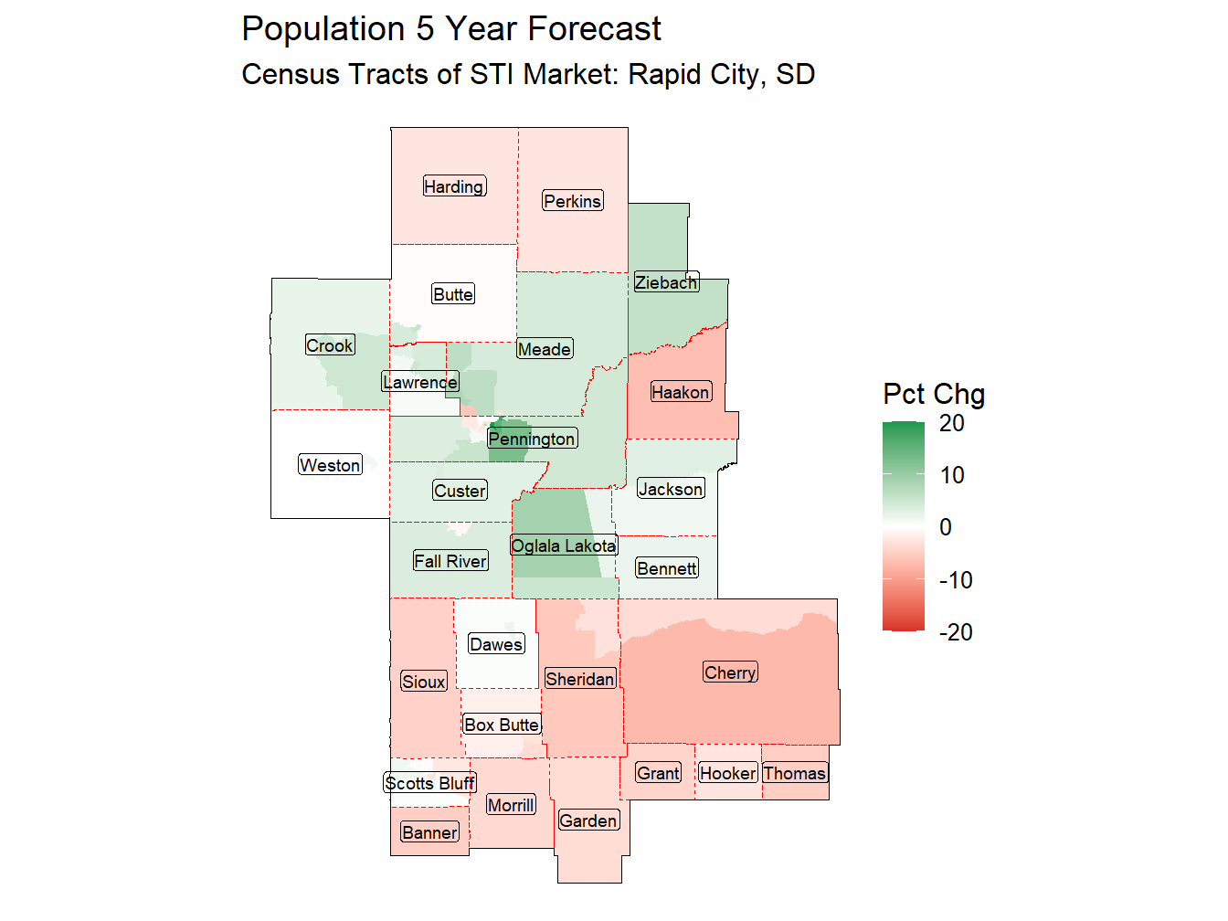 5 Year Percentage Change Thematic
