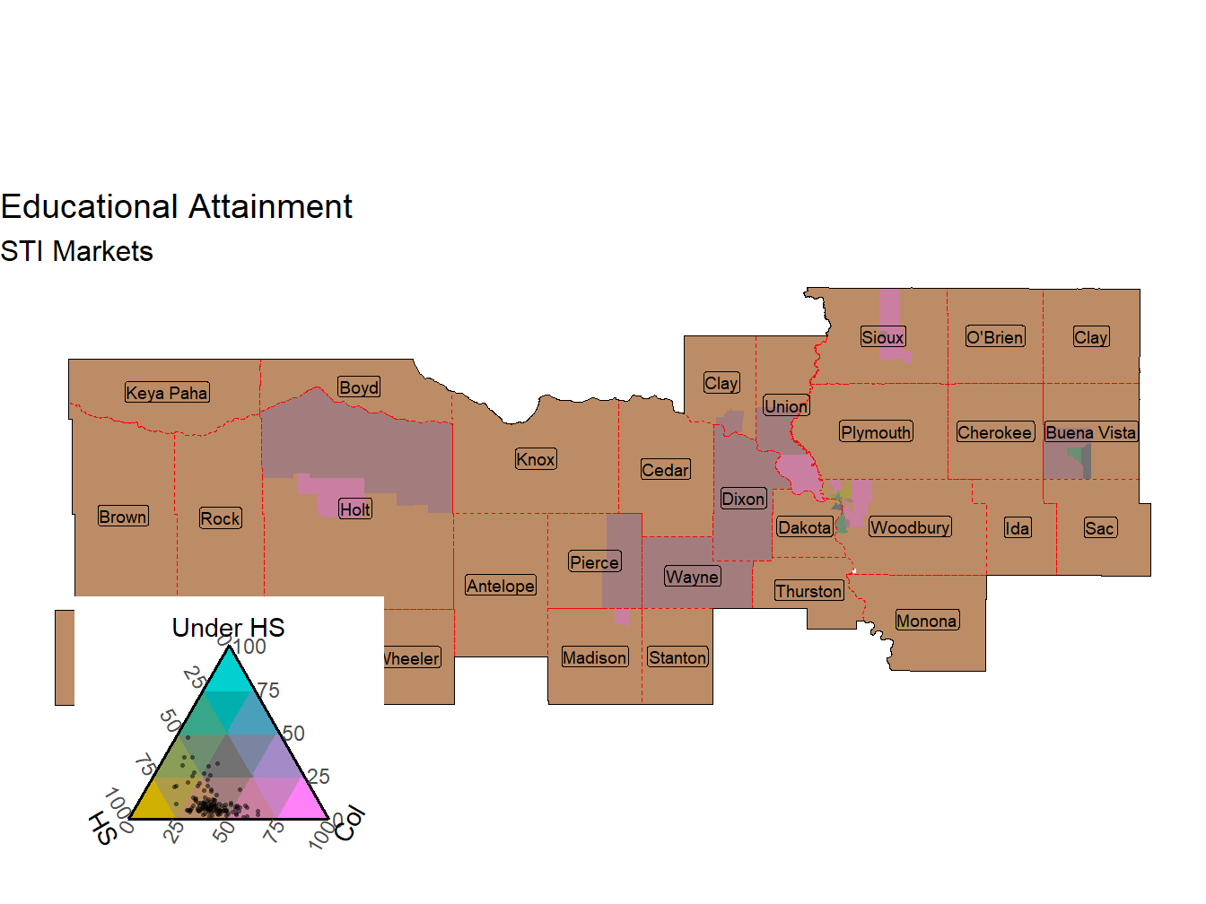 Educational Attainment Tricolor