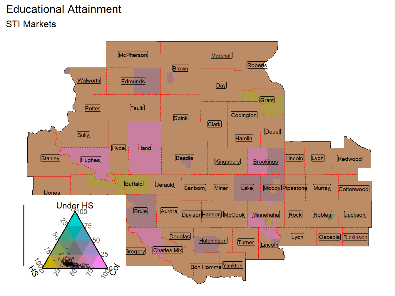 Educational Attainment Tricolor