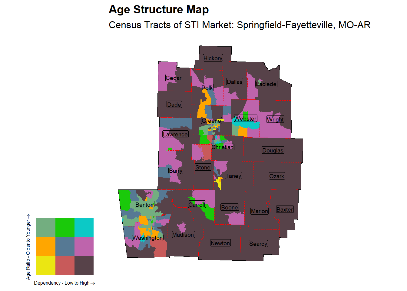 Age Structure Class by Census Tract