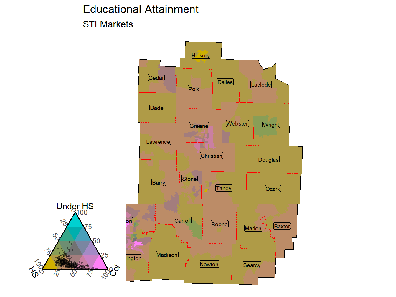 Educational Attainment Tricolor