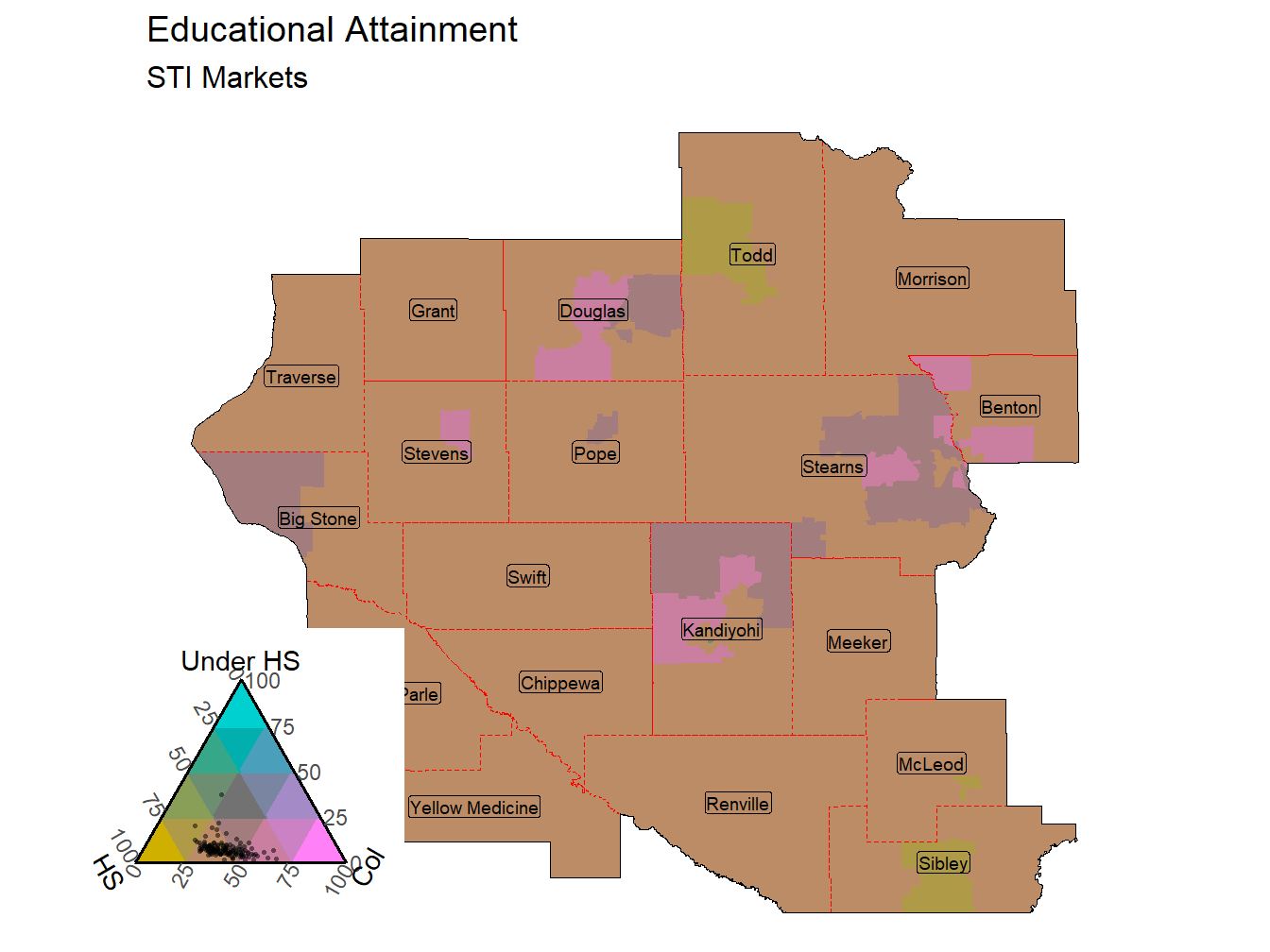Educational Attainment Tricolor