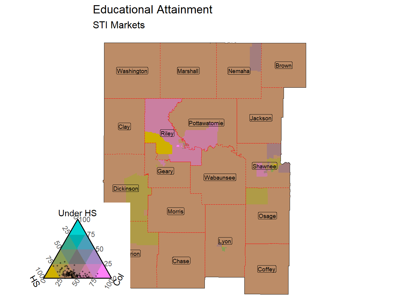 Educational Attainment Tricolor