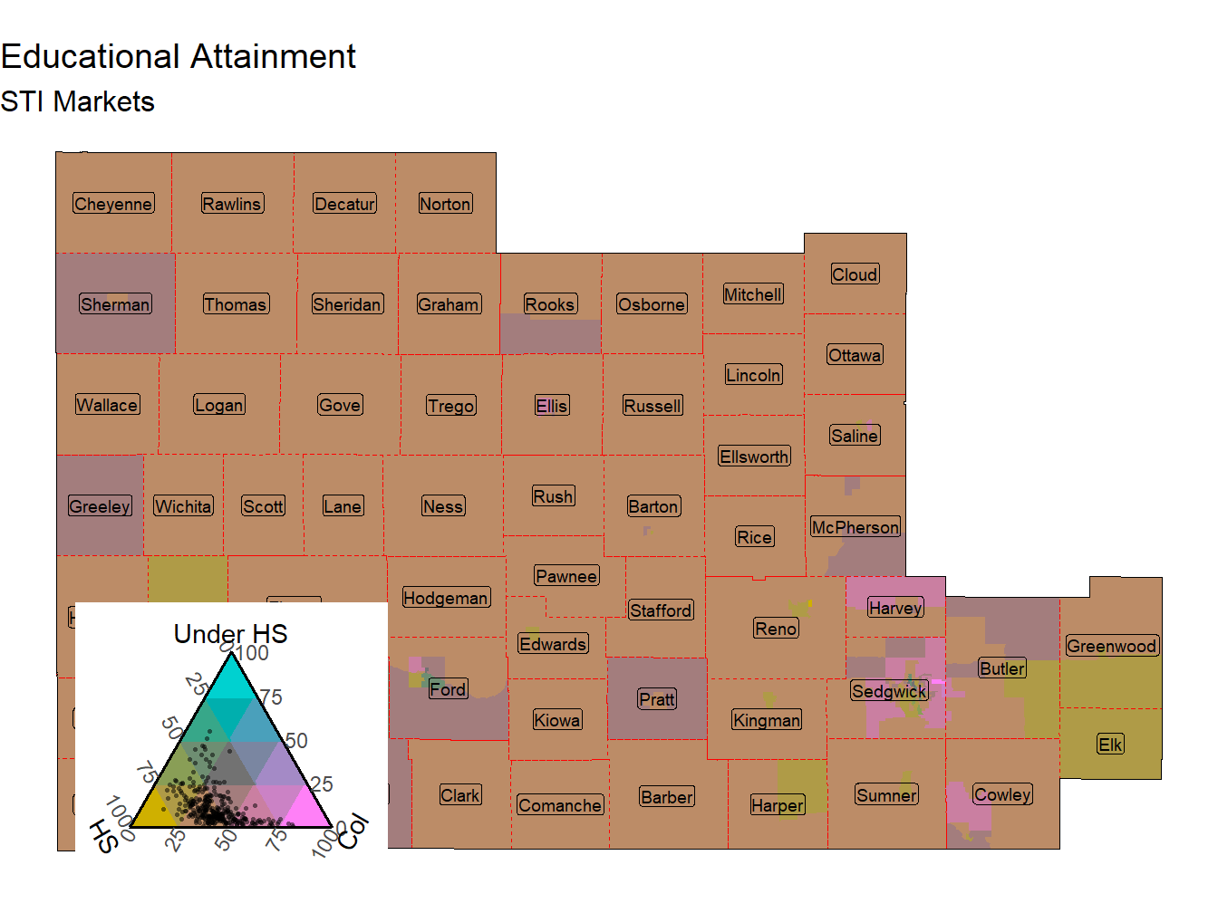 Educational Attainment Tricolor