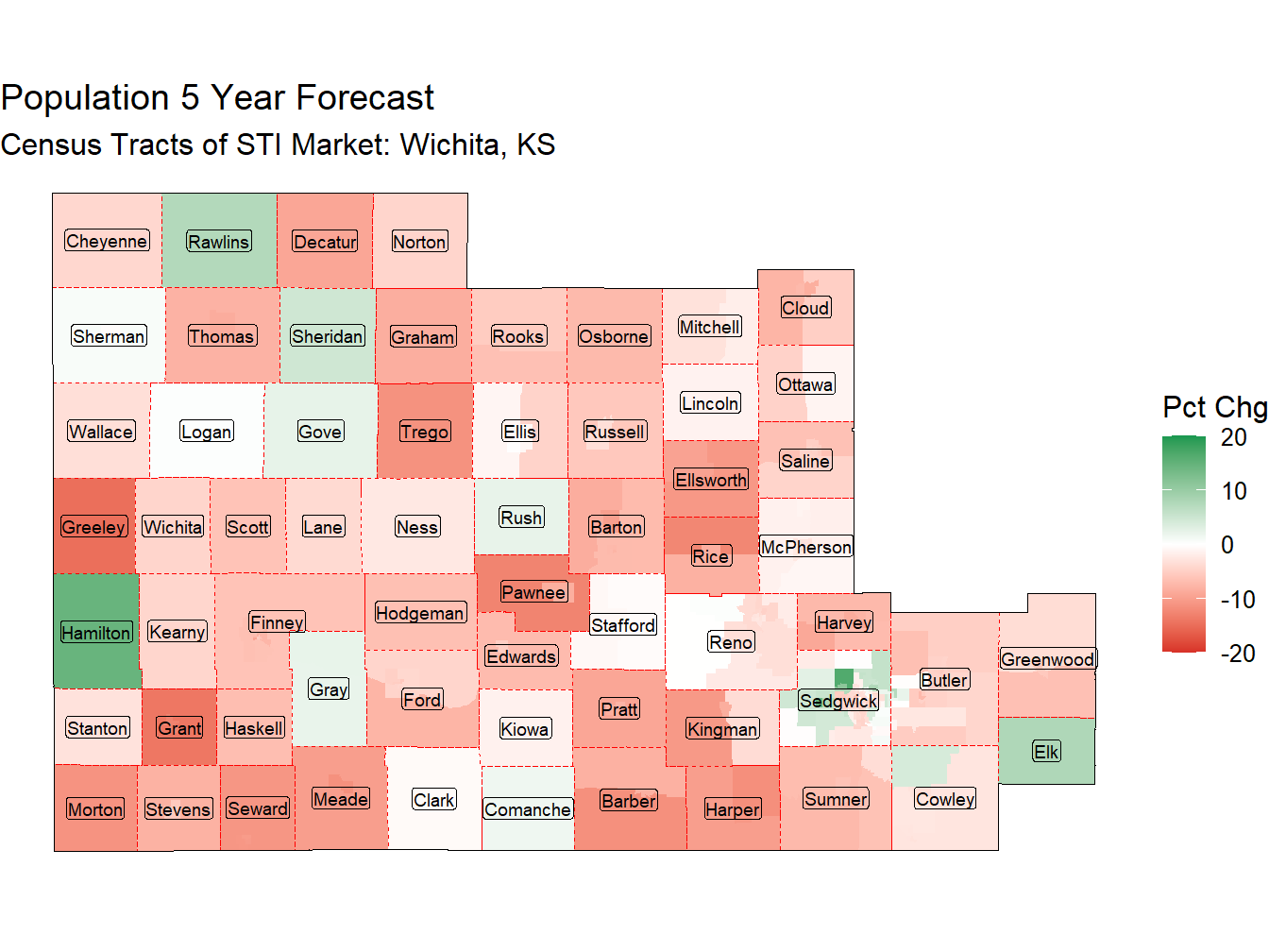 5 Year Percentage Change Thematic