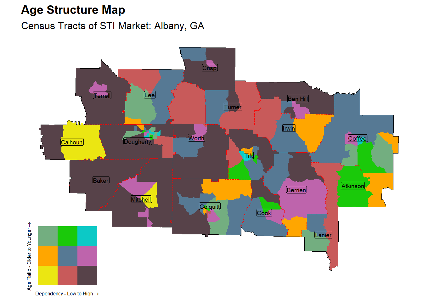 Age Structure Class by Census Tract