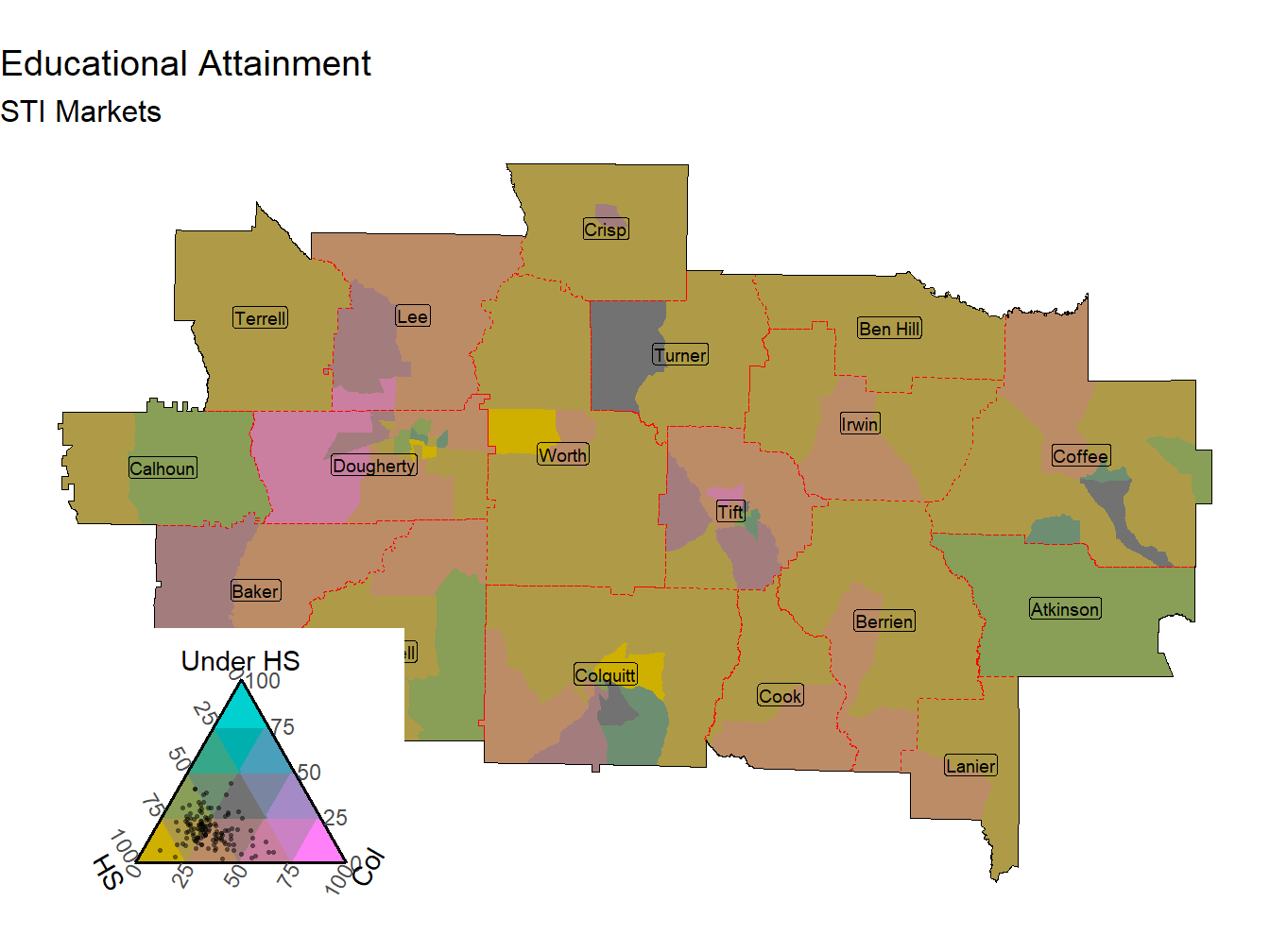Educational Attainment Tricolor