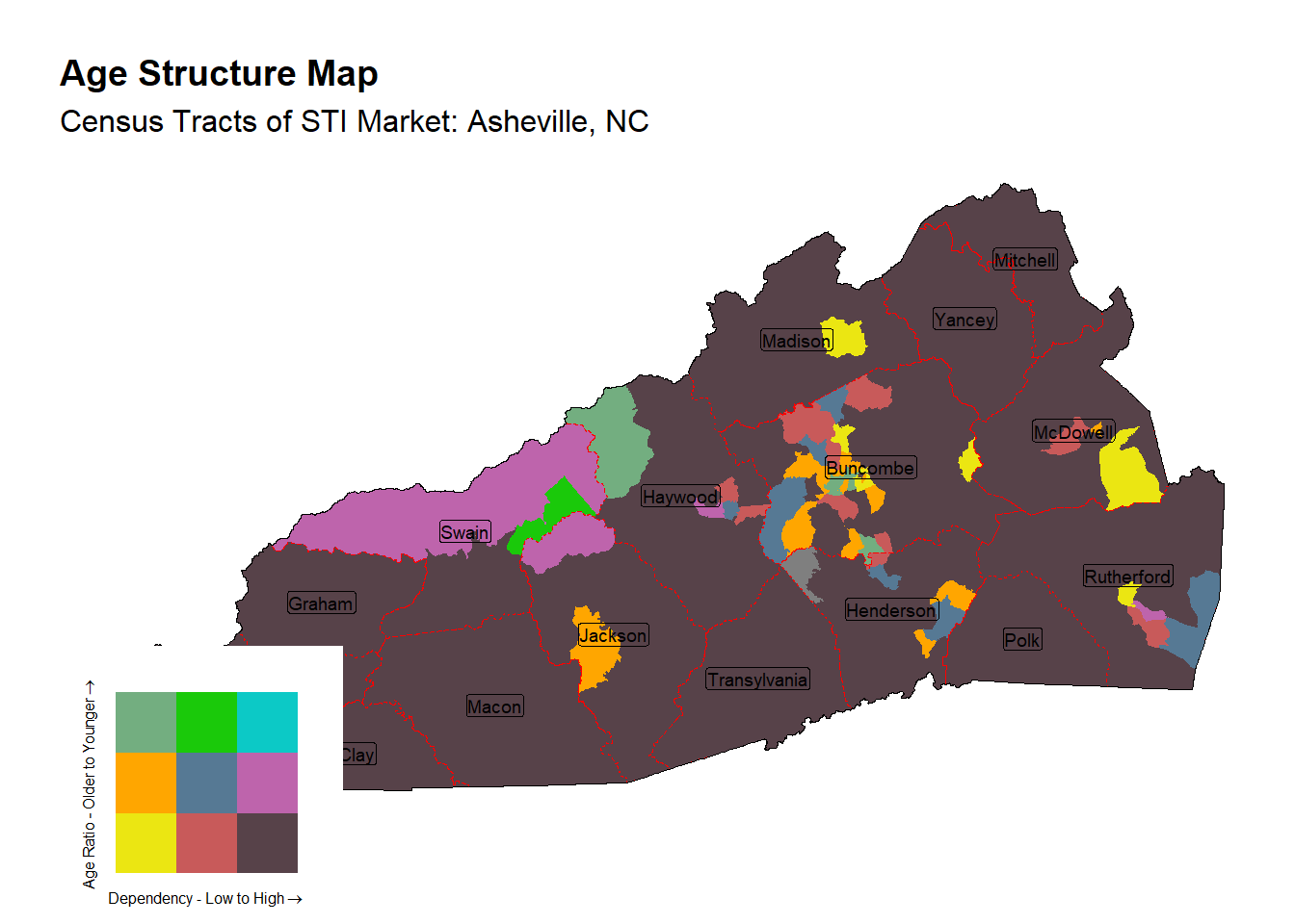 Age Structure Class by Census Tract