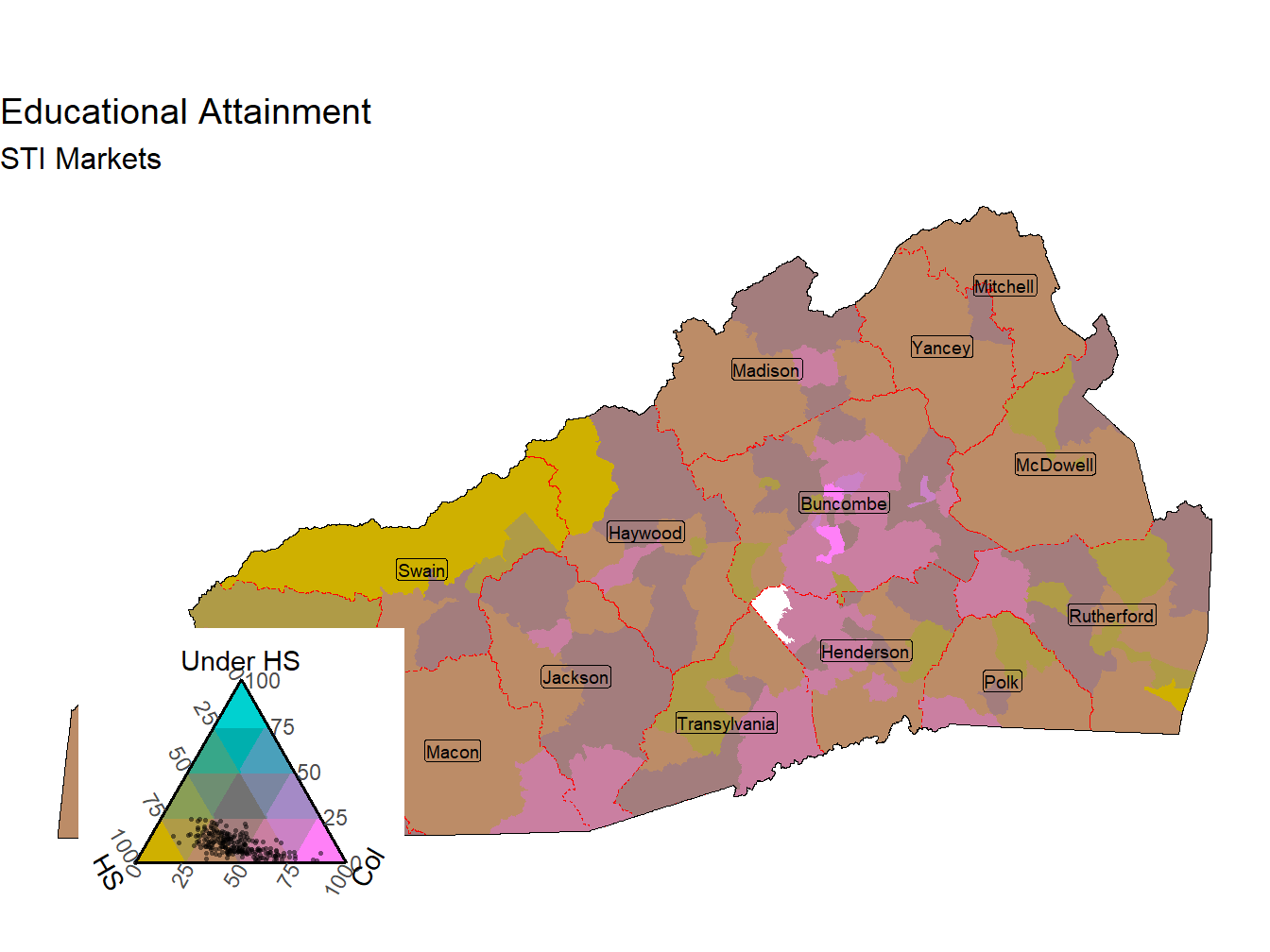 Educational Attainment Tricolor