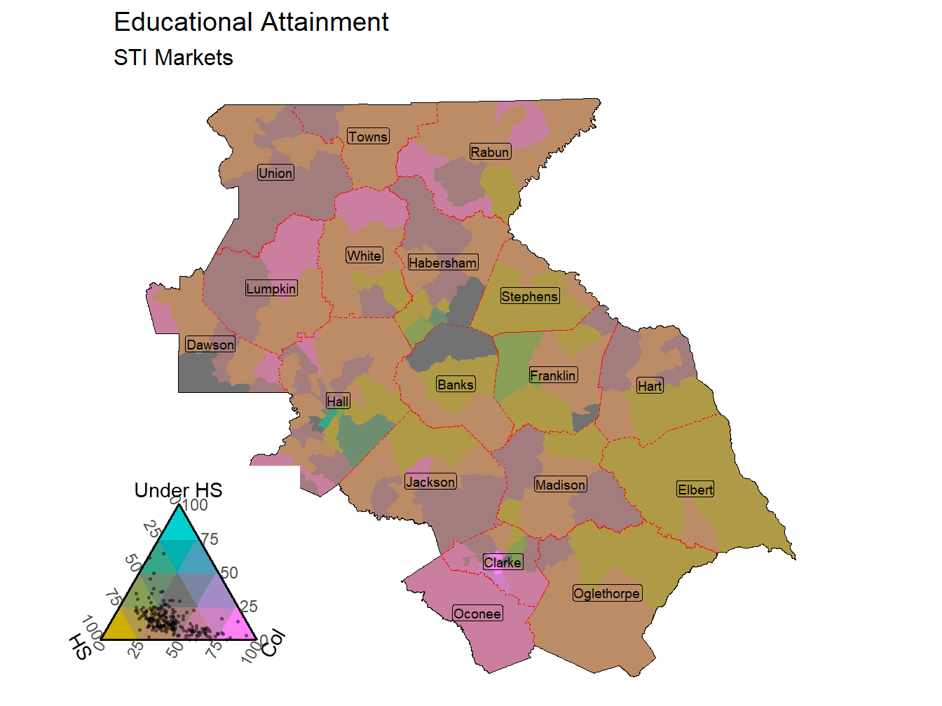 Educational Attainment Tricolor