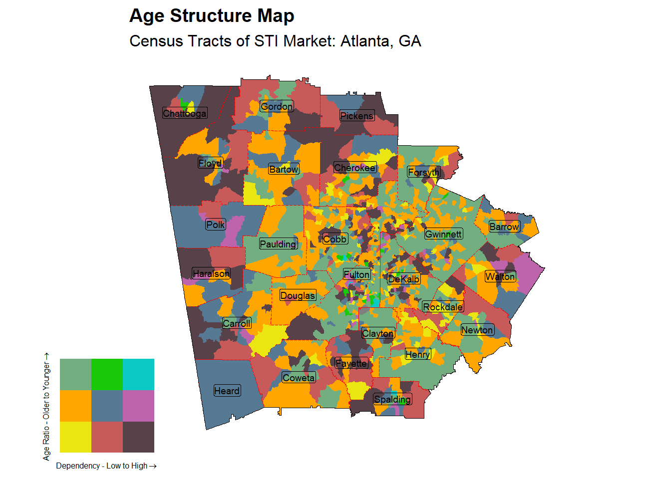 Age Structure Class by Census Tract