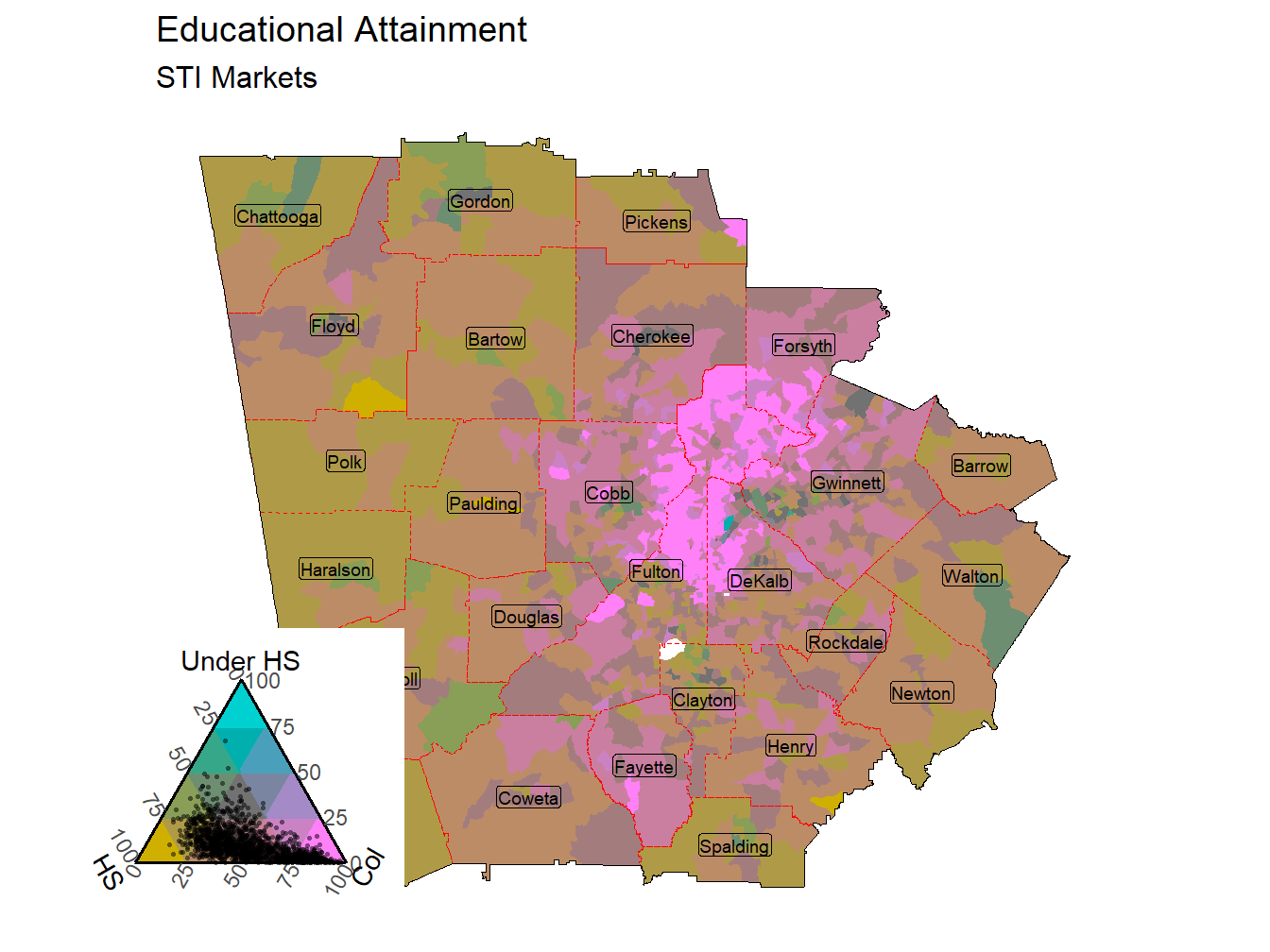 Educational Attainment Tricolor