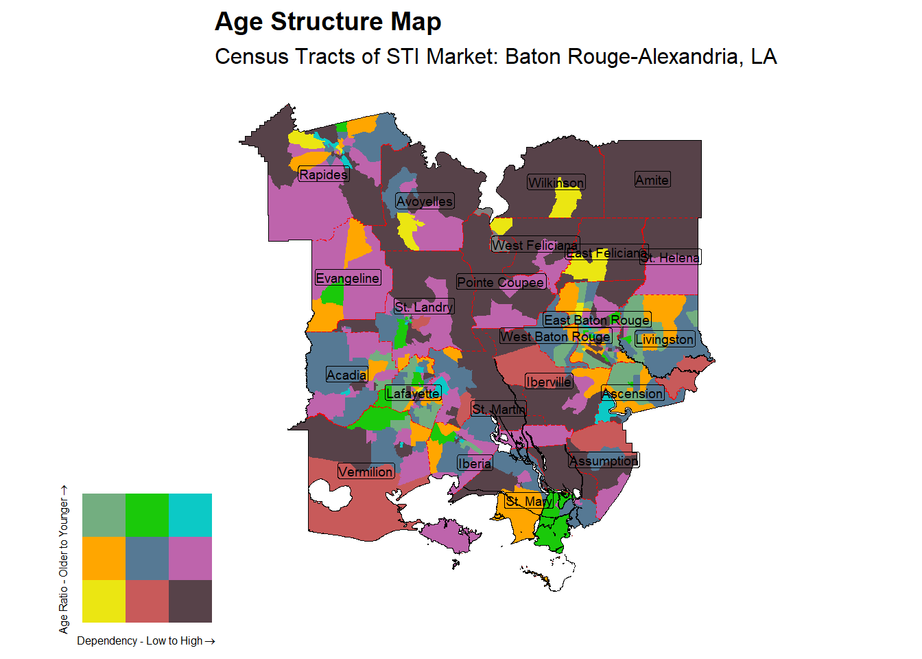 Age Structure Class by Census Tract