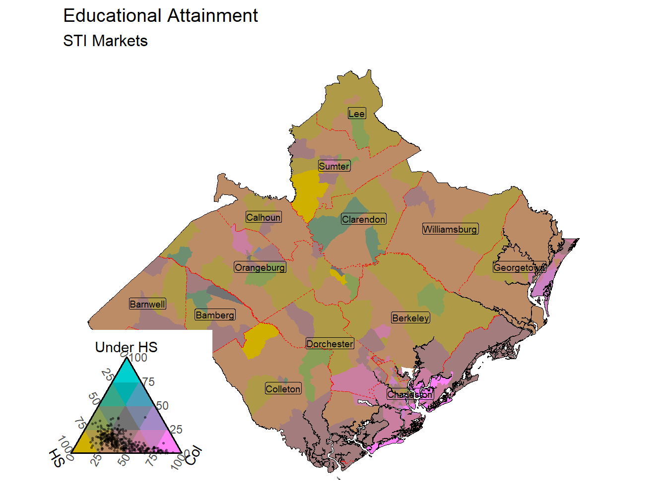 Educational Attainment Tricolor