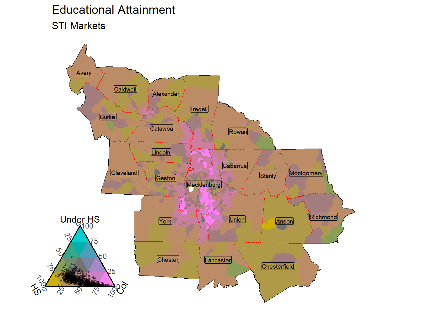 Educational Attainment Tricolor