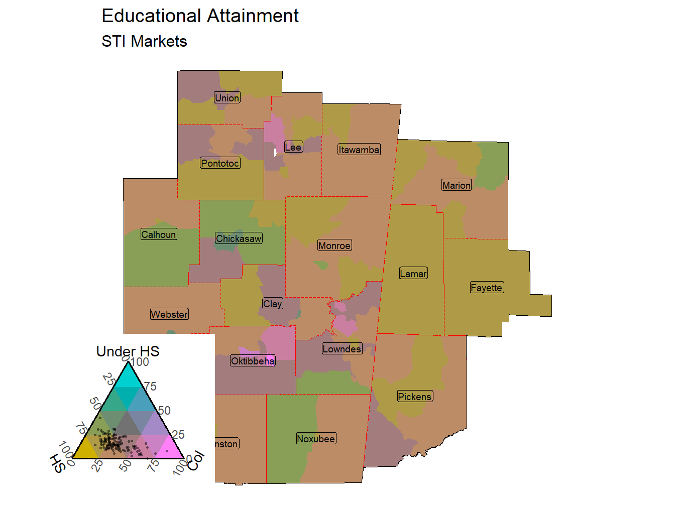 Educational Attainment Tricolor
