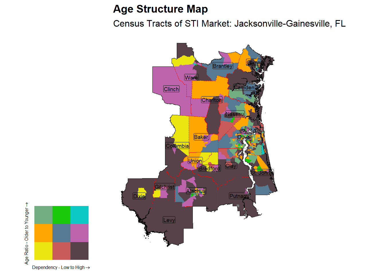 Age Structure Class by Census Tract
