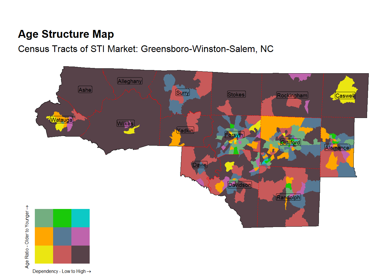 Age Structure Class by Census Tract