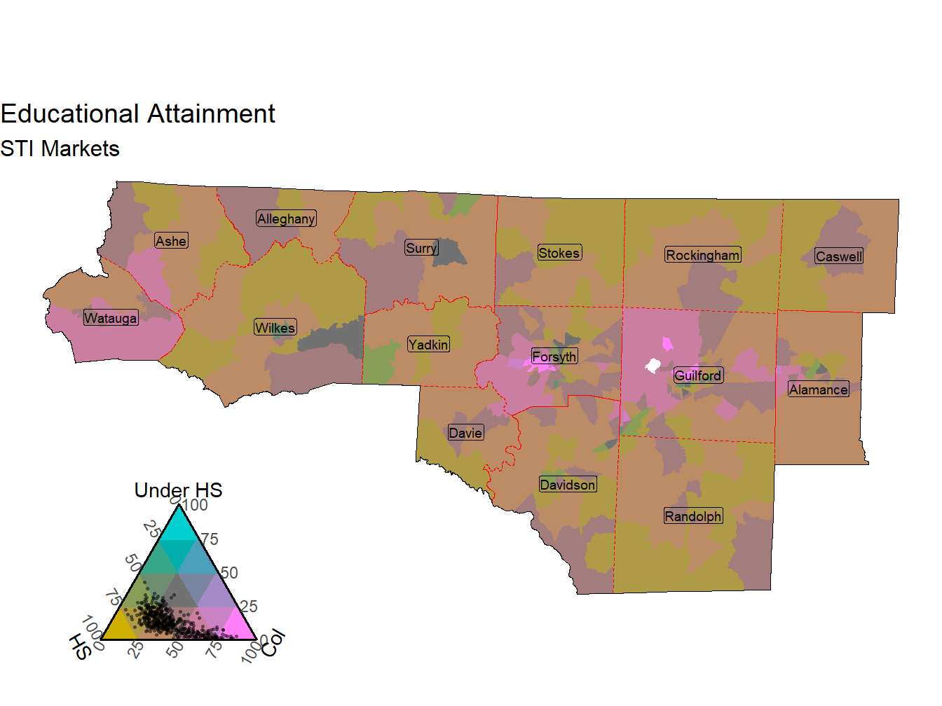Educational Attainment Tricolor