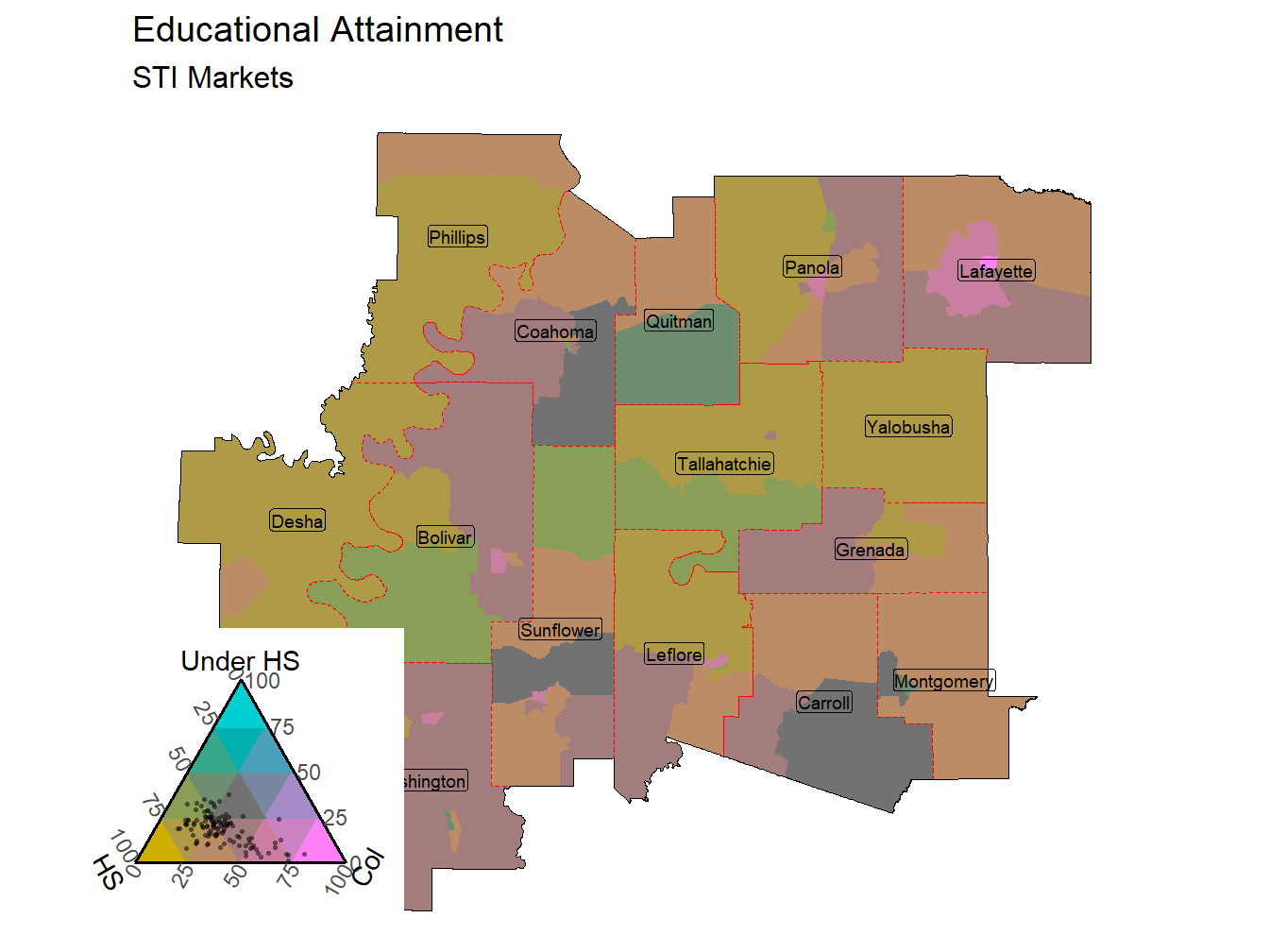 Educational Attainment Tricolor