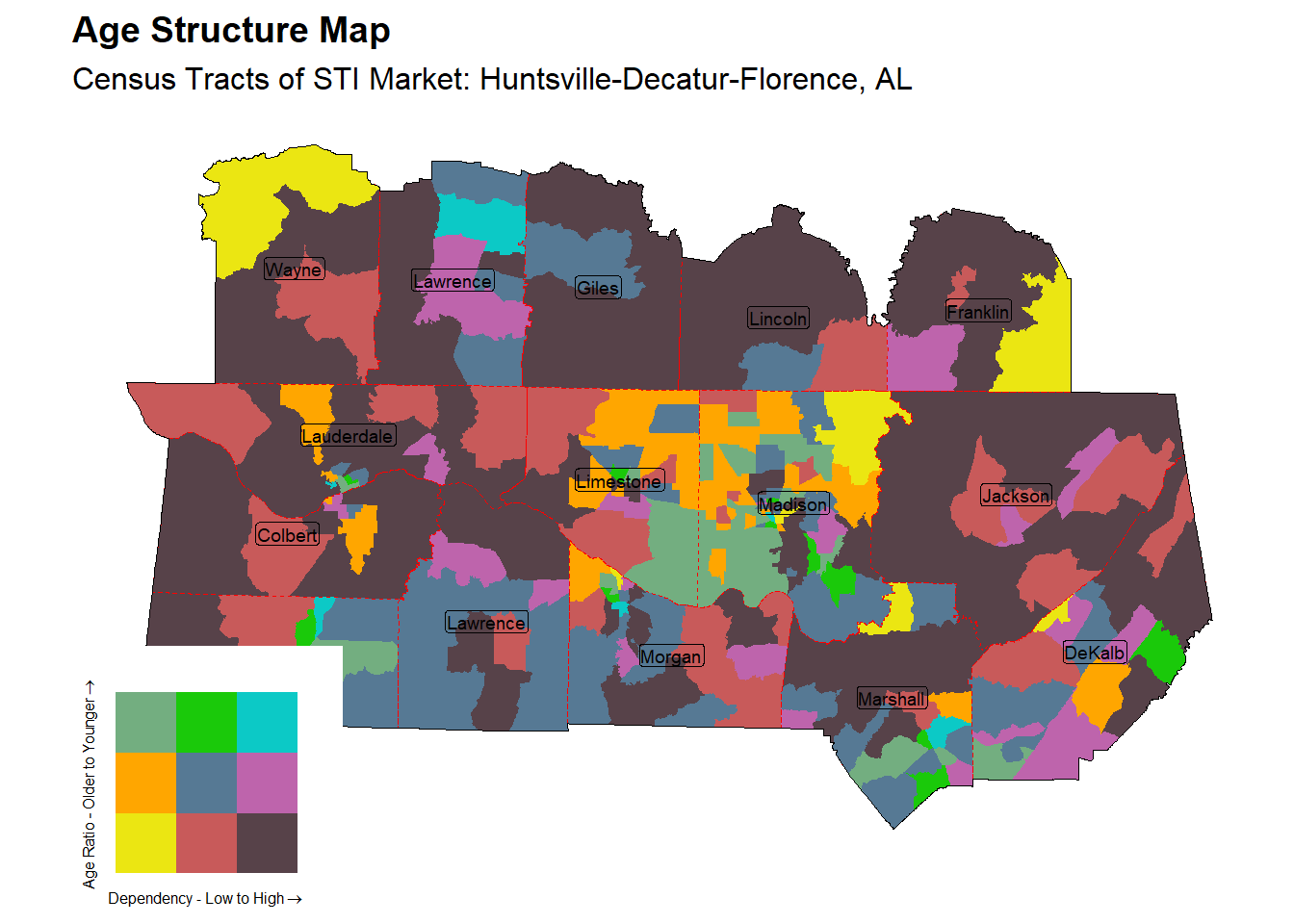 Age Structure Class by Census Tract