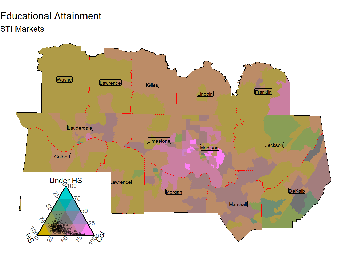 Educational Attainment Tricolor