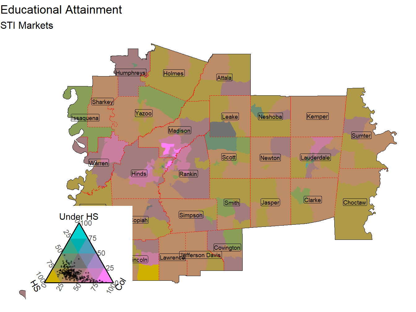 Educational Attainment Tricolor