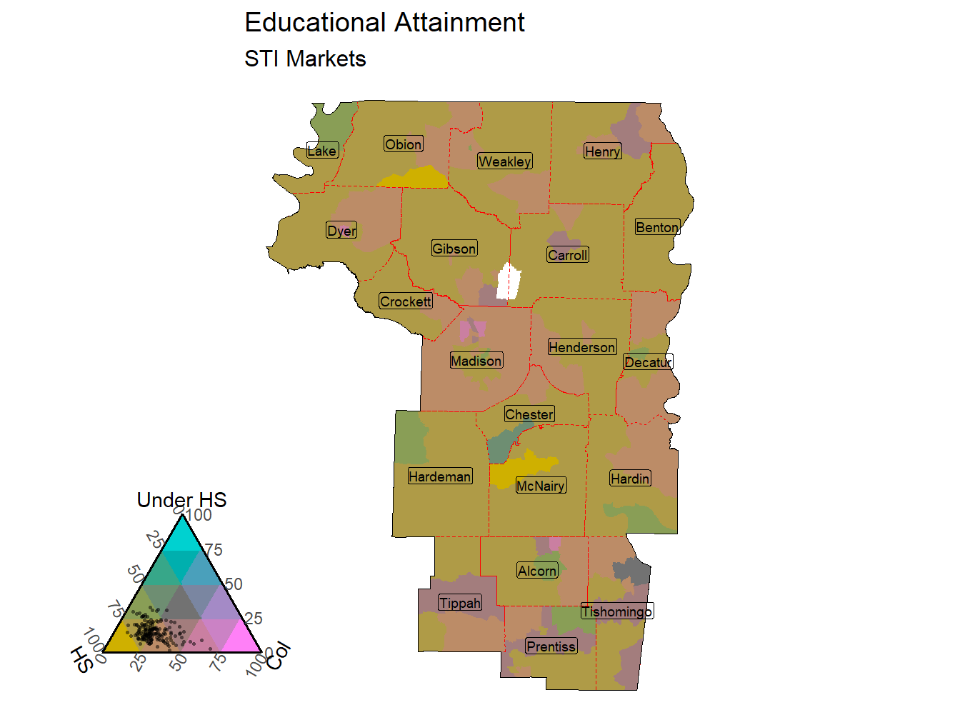 Educational Attainment Tricolor