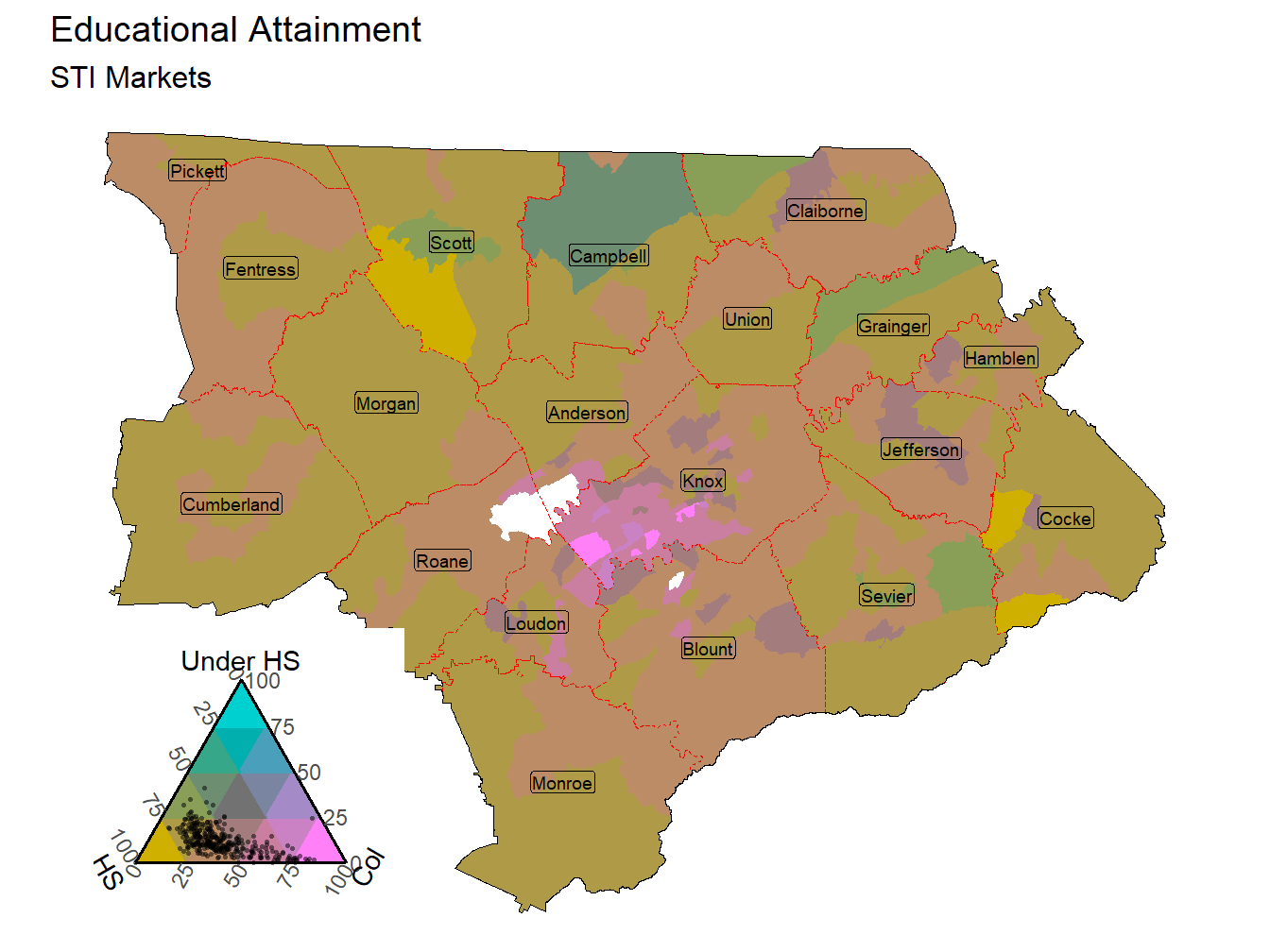 Educational Attainment Tricolor
