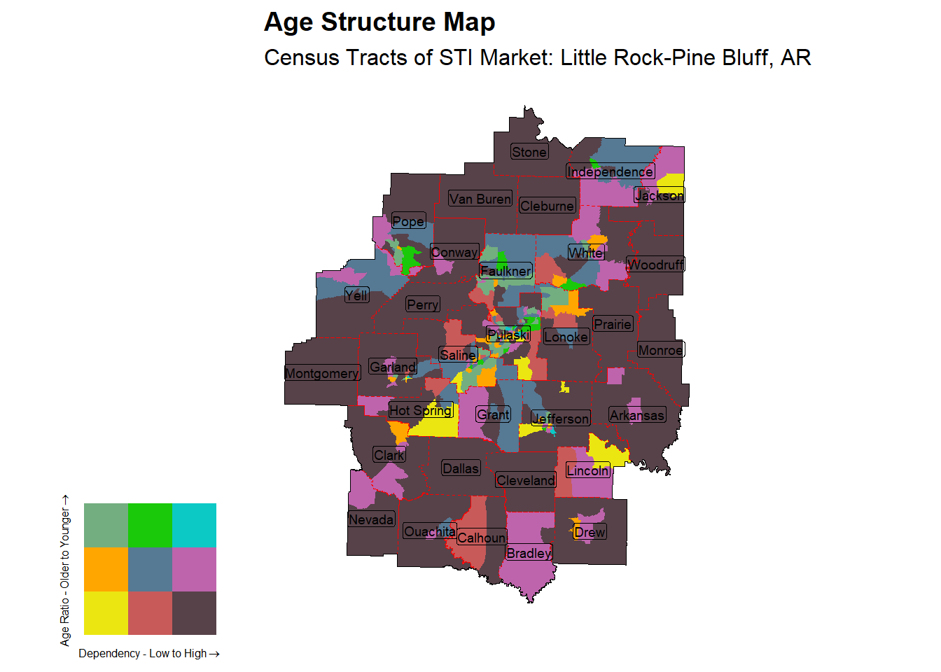 Age Structure Class by Census Tract