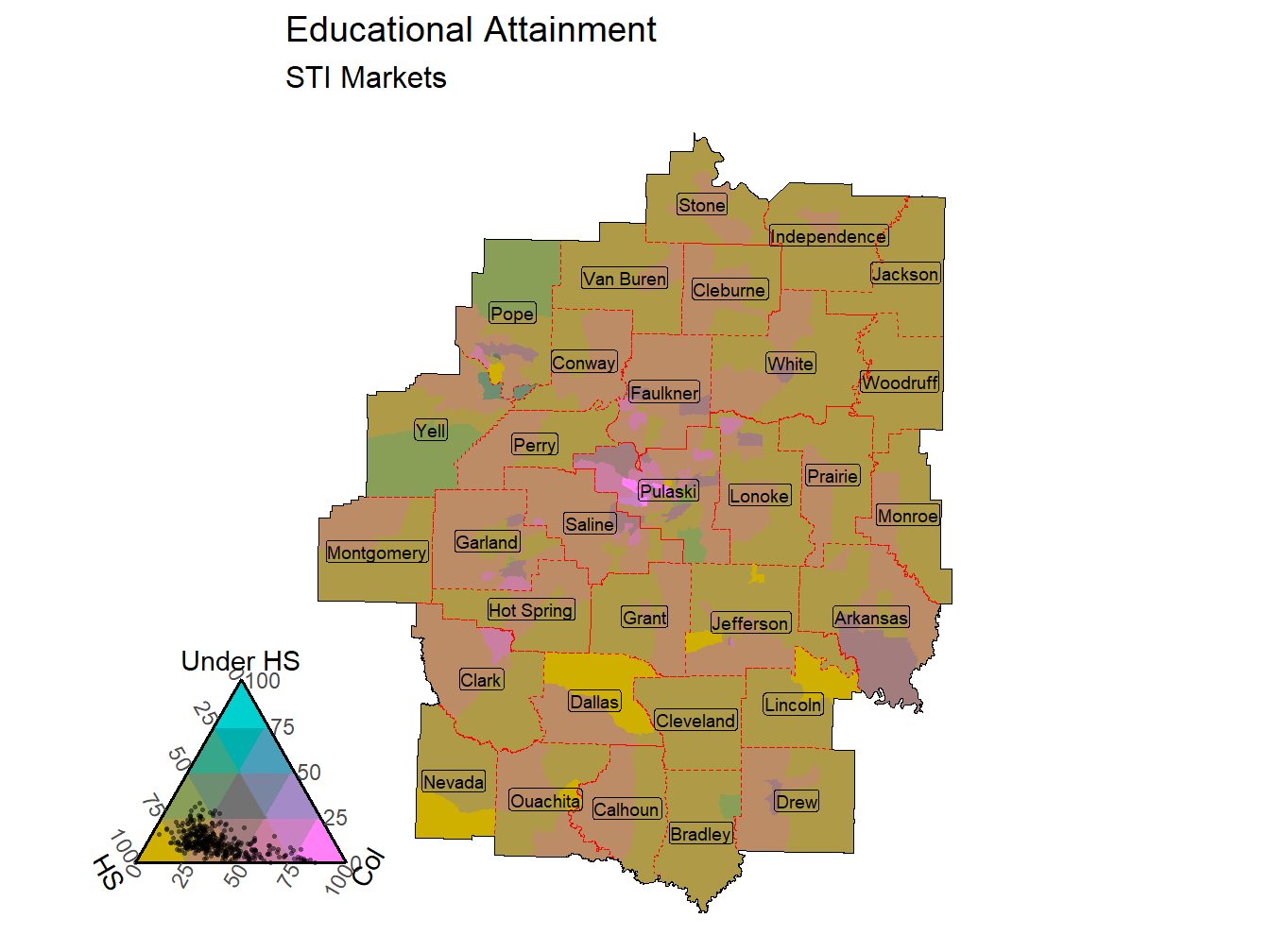 Educational Attainment Tricolor