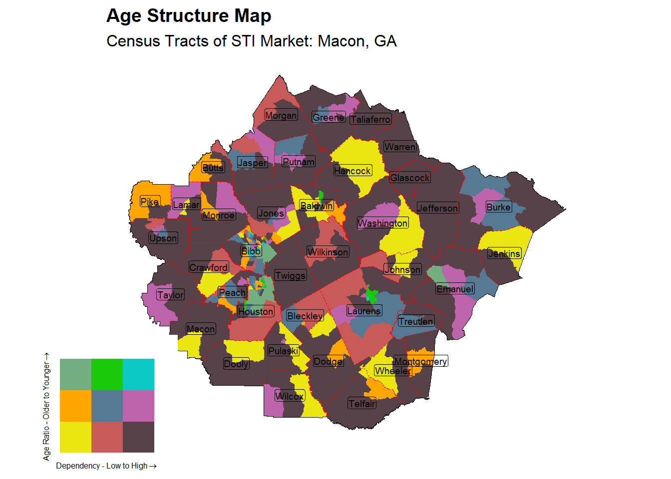 Age Structure Class by Census Tract