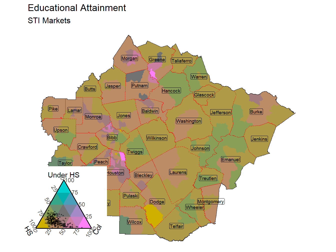 Educational Attainment Tricolor