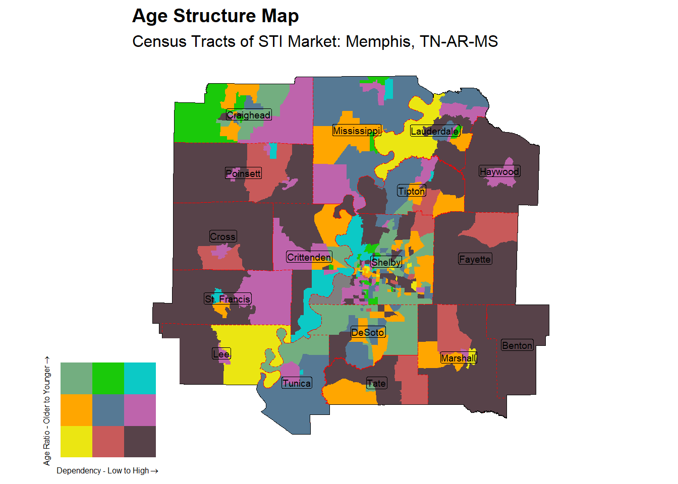 Age Structure Class by Census Tract