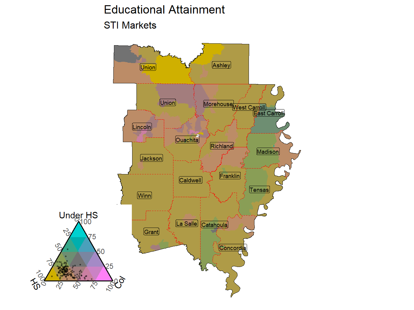 Educational Attainment Tricolor