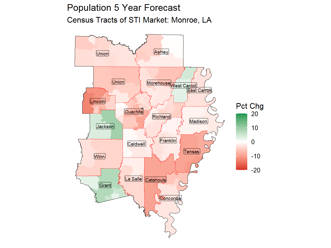 5 Year Percentage Change Thematic