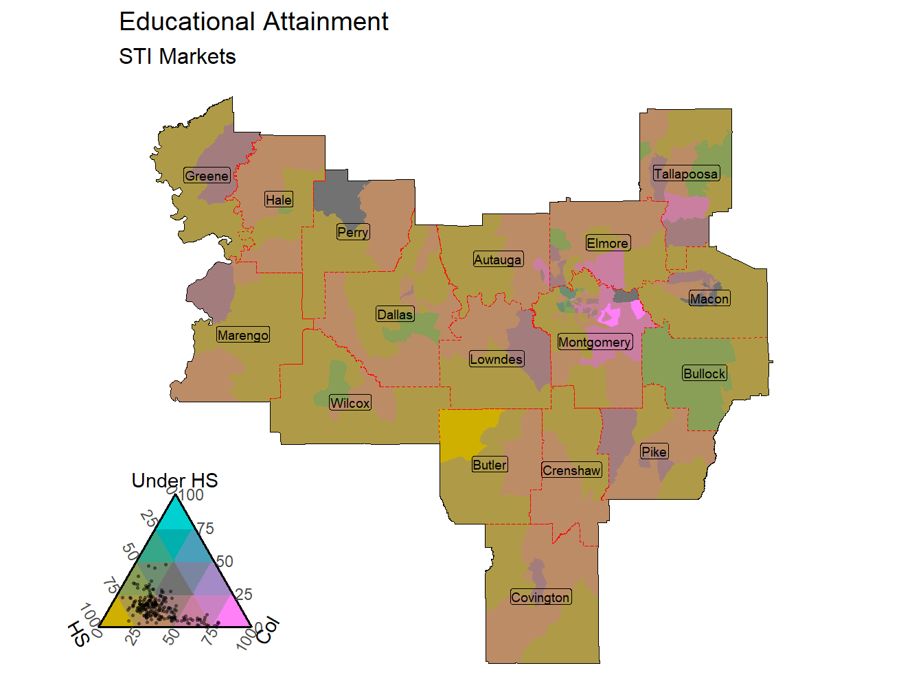 Educational Attainment Tricolor