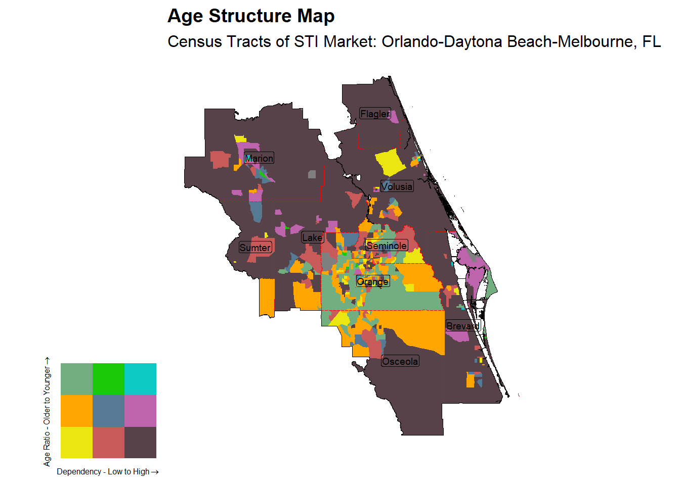 Age Structure Class by Census Tract