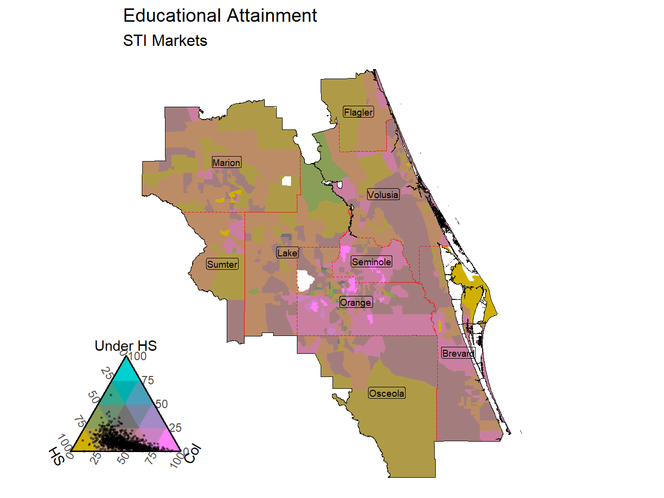 Educational Attainment Tricolor