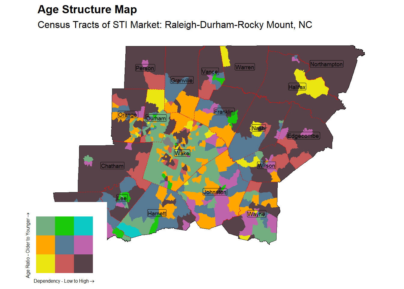 Age Structure Class by Census Tract