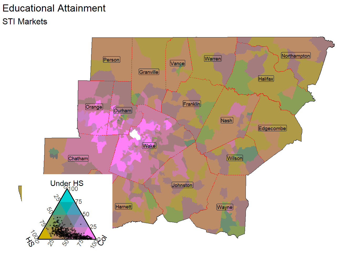 Educational Attainment Tricolor