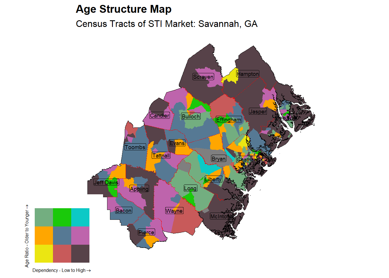 Age Structure Class by Census Tract