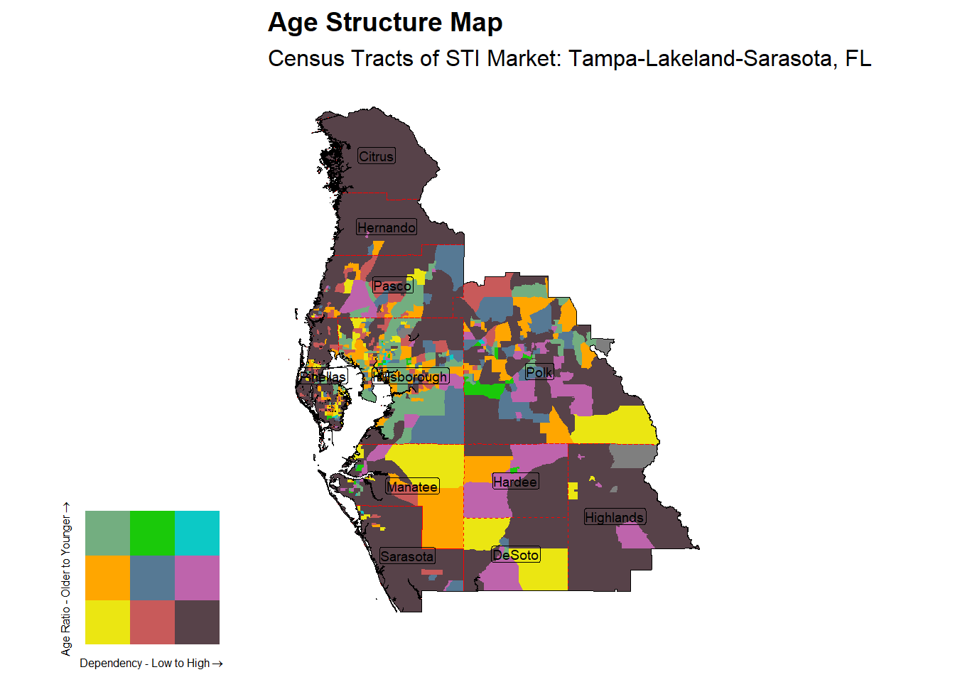 Age Structure Class by Census Tract