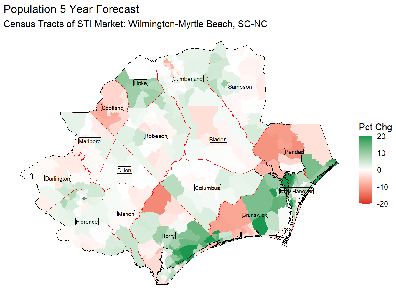 5 Year Percentage Change Thematic