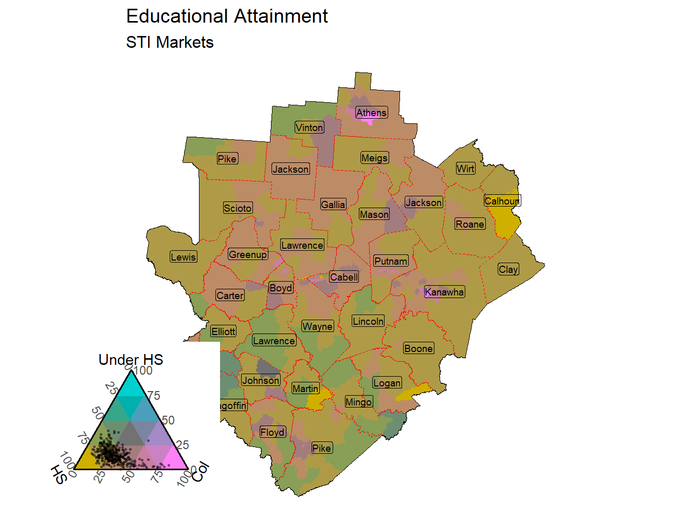 Educational Attainment Tricolor
