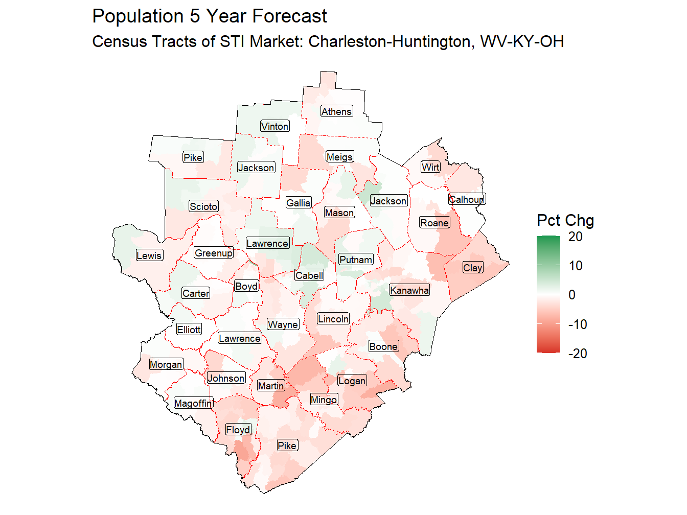 5 Year Percentage Change Thematic