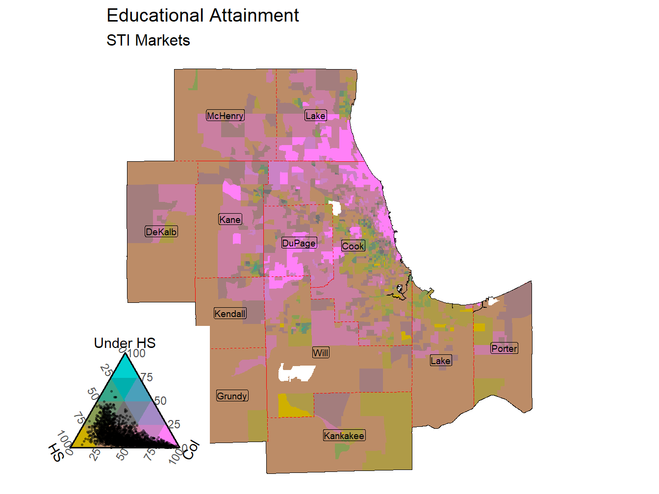 Educational Attainment Tricolor