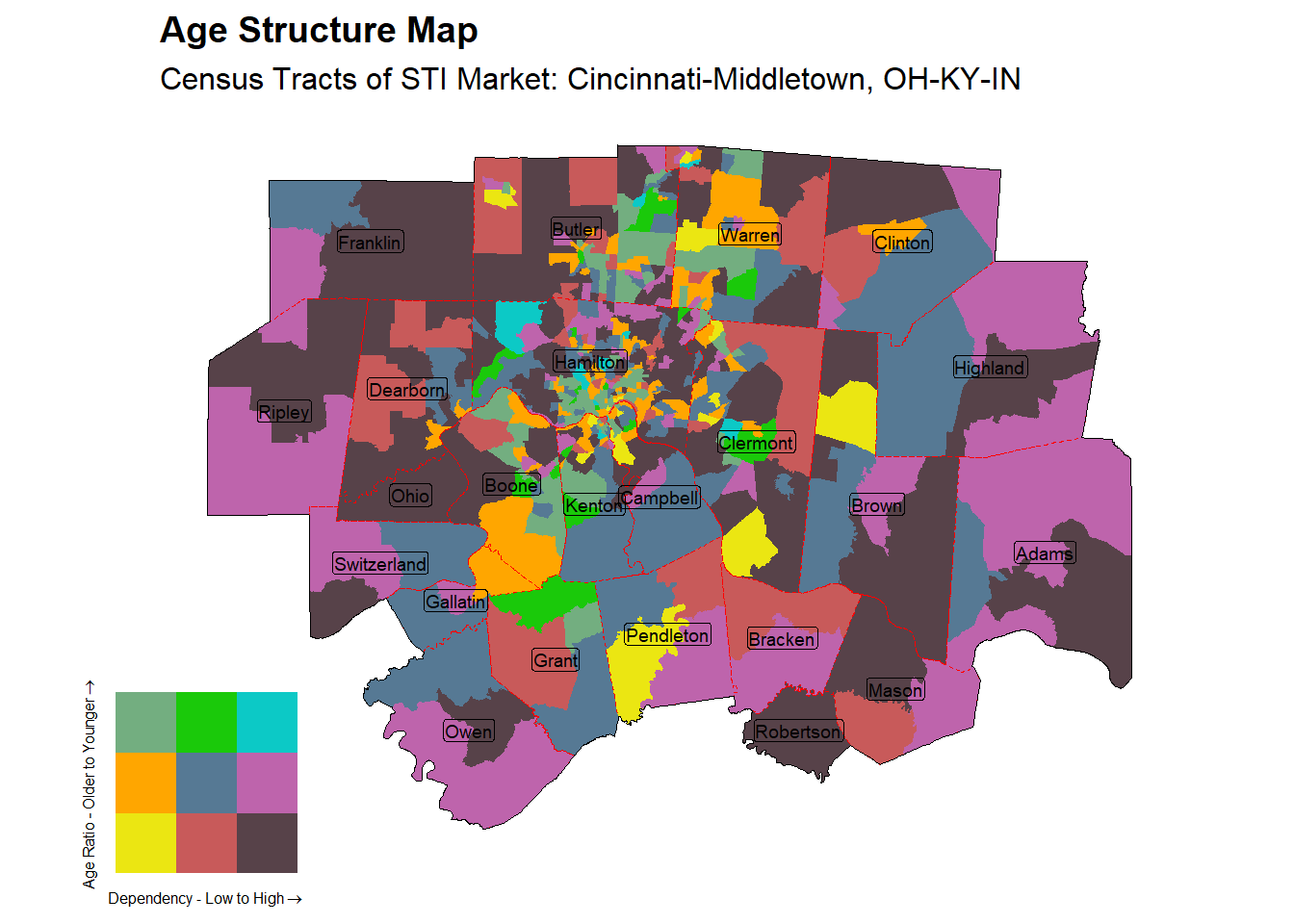 Age Structure Class by Census Tract