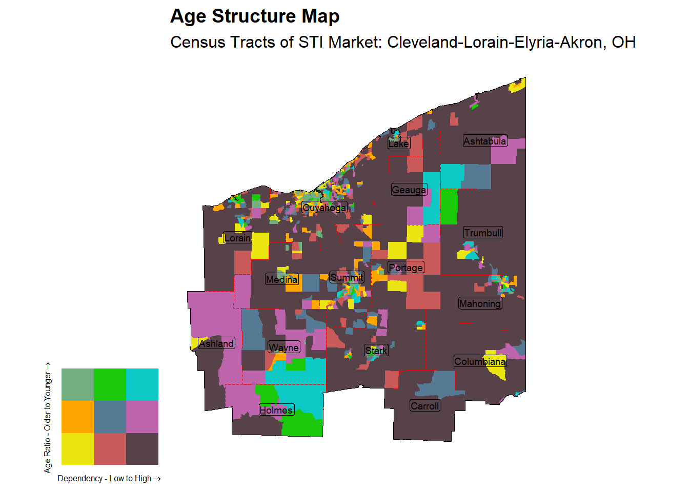 Age Structure Class by Census Tract