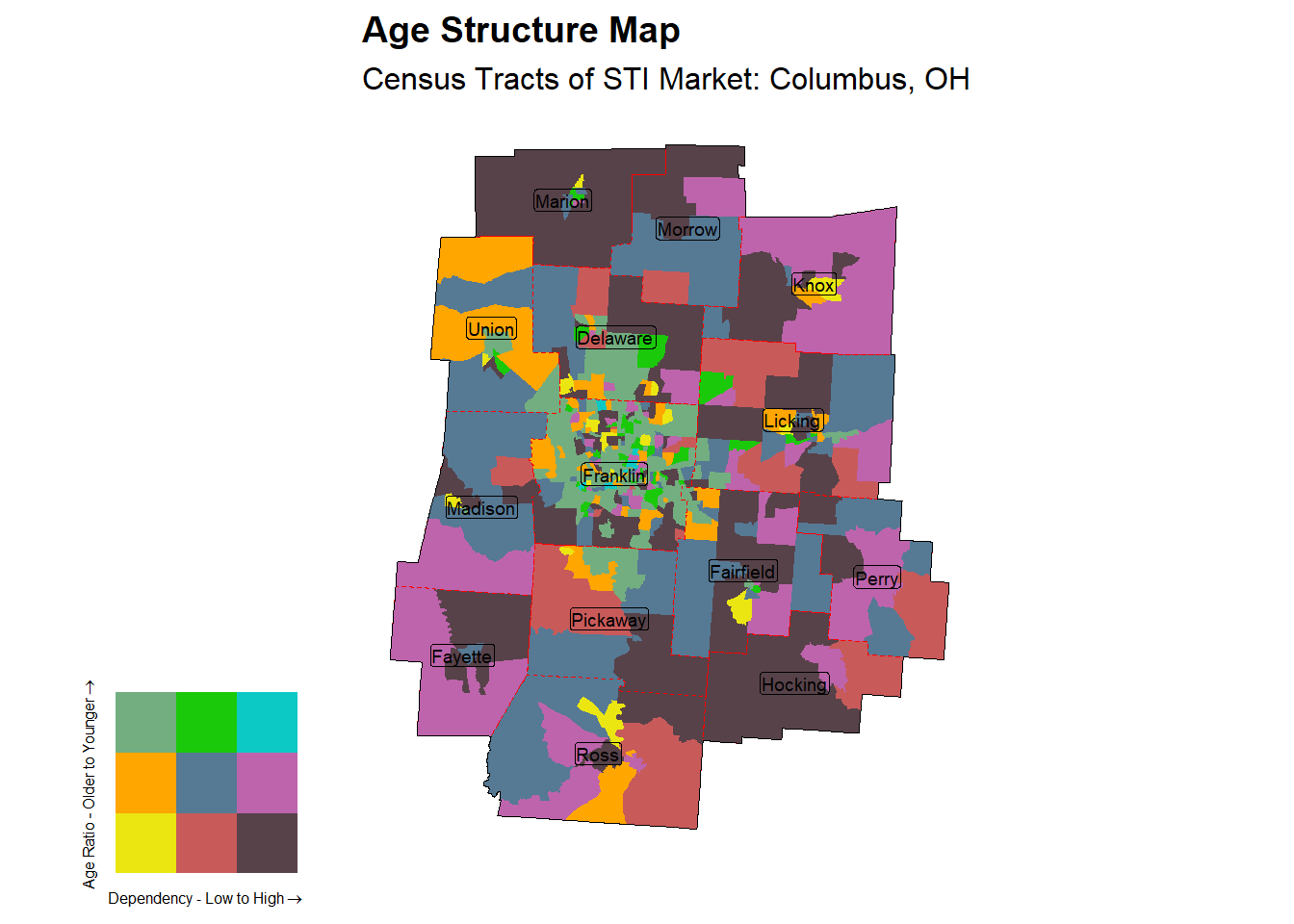 Age Structure Class by Census Tract